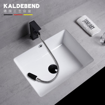 Large capacity under the table Basin Square flat bottom 18 20 22 inch embedded wash basin ceramic washbasin bathroom basin