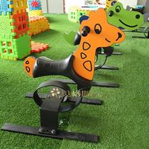 New kindergarten childrens rocking horse outdoor spring rocking music cartoon PV animal Trojan Park community rocking horse