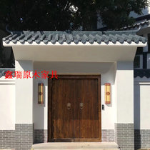 Chinese style solid wood antique rural wooden door elm door courtyard door old-fashioned self-built house door Temple double door