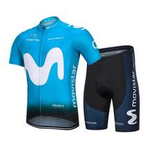 bicycle clothes Blue Short Sleeve Riding clothes Set Mountain Bike Short Sleeve Top Riding Pants Men