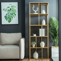 Nordic Wrought iron storage bookshelf Living room office study shelf rack Storage storage rack Extremely simple floor-to-ceiling creativity