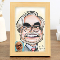 Hand-painted real-life portrait like Yan painting exaggerated cartoon head animation design cartoon portrait fixed making portrait