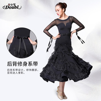 Dan Bo Luo new modern dance dress big long sleeve dress costume competition dress ballroom dance national standard dance skirt