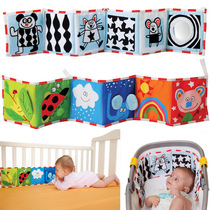 Color black and white bed touch three-dimensional cloth book early education baby toys baby puzzle tear 0-3 years old