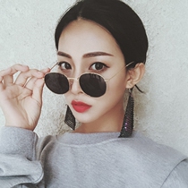 Small round frame retro port wind net red polarized sunglasses Female ins small face glasses street shot fashion trend Harajuku sunglasses