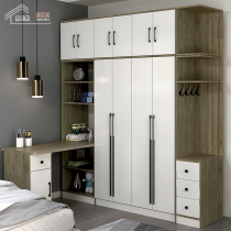One-piece desk wardrobe integrated small apartment wardrobe simple multifunctional combination cabinet customized with corner computer desk