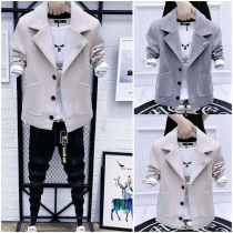 Autumn and winter woolen coat men slim Korean version of short windbreaker handsome youth winter fashion woolen suit