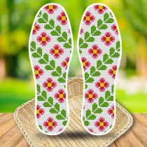 2020 new 100% printed full cotton fabric hand embroidered cross embroidered insole semi-finished products themselves embroidered