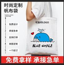 Canvas bag custom logo pattern shopping bag Hand bag to customize advertising commercial enterprises to promote cotton cloth bag