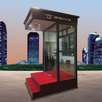 Factory direct supply Community Real Estate Image security guard booth platform glass security station mobile guard room concierge desk
