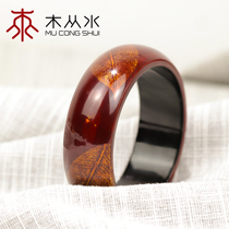  Spot red gold konoha lacquer bracelet Maki-e craft intangible lacquerware original handmade design and production