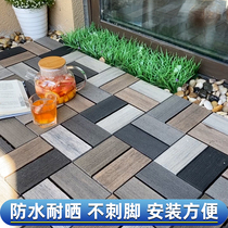 Outdoor balcony floor plastic wood floor laying transformation anticorrosive wood indoor assembly self-paved wood plastic panel outdoor terrace