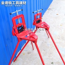With tripod table vise pipe pressure clamp pressure frame gantry vise vise pipe with leg steel pipe No. 2 3