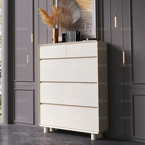 Italian minimal flip-bucket ultra-thin shoe cabinet household door cabinet cream wind large capacity of Yunfeng Xuan shoe cabinet