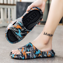 Hon Starred Red Star K Slippers Mens Summer Outwear to Shit Sensation Ins and Stars Anti-slip Beach sandals Sports cool Drag