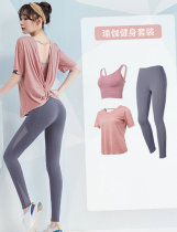 Korea yoga clothing women set 2021 new summer loose professional high-end fashion Gym Net red sportswear