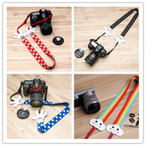 Cute camera strap shoulder strap SLR micro single camera strap camera rope lanyard mobile phone Universal