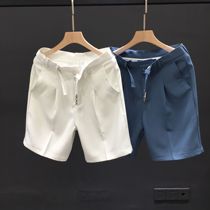 White small trousers mens 2021 summer new drop casual shorts slim personality youth five-point pants trend handsome