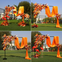 New wedding iron background frame wedding stage scene decoration screen arch finished flower art