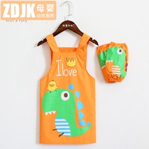 Childrens apron art students special painting clothes baby play water waterproof clothing kindergarten eating bib cover