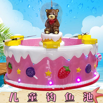 Childrens fishing pond shopping mall amusement park indoor magnetic toys water fishing pond commercial FRP fish tank stalls