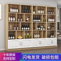 Wine cabinet rack wine cabinet against the wall red wine cabinet White wine cabinet display cabinet shelf container products cabinet supermarket shelf tea cabinet