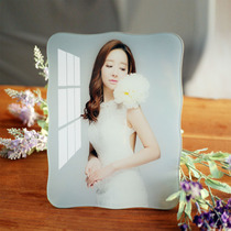 Photo making 10 inch ice sculpture curved side crystal pendulum treasure picture frame Korean wedding photo frame customization