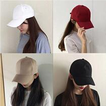 Spring and summer hard top solid color baseball cap black hat female Korean couple Street yellow red sunshade cap male tide