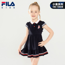 FILA Fila childrens clothing girls knitted dress 2021 summer new childrens fashion foreign style childrens skirt
