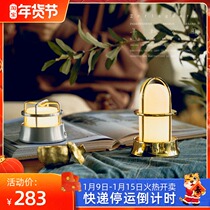 Annual ring Park House shop retro brass outdoor camping light rechargeable table lamp dimmable living room bedroom night light