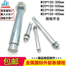 National standard galvanized metal iron expansion screw extension bolt pull explosion external explosion M18M20M22M24*150-500