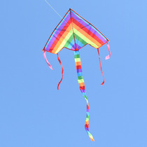 Weifang Rainbow Kite with Wheel Breeze Easy Fly Cartoon Children Long Tail Small Triangle Beginner Large Adult New