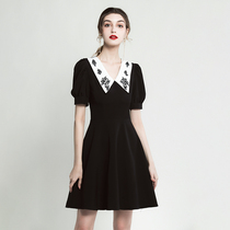 Small gown can normally be worn with 2022 new summer temperament Yangtresses Date Black Birthday Party Tandem Dress