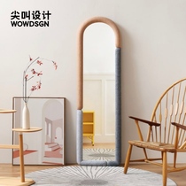 Scream design cloud shadow full-length mirror Nordic home bedroom living room floor mirror dressing mirror mirror