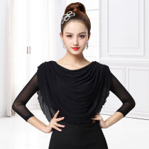 Dambo Romorden Dance Exercises Womens Latin Tennis Blouse Blouse Black Latin Dance Choreography Piazza Dancer Clothes