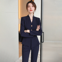 Suit set female 2021 New temperament long sleeve fashion business wear jewelry store overalls hotel reception reception