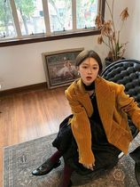 Velvet Patch Sleeve Suit Womens Autumn and Winter New Loose Joker Advanced Design Suit
