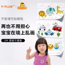 Downless dirty repeated paste wall painting paper children graffiti painting large painting Book kindergarten