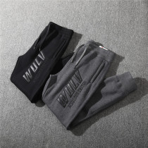 American classic autumn and winter fleece warm and thick sports pants plus velvet thick feet jogging casual pants mens