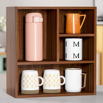 Wooden cup rack rack desktop cup storage cup display multi-grid cup cabinet kitchen pantry tea cup shelf