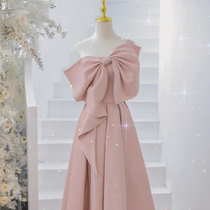 Socialite 2021 autumn and winter New evening dress wedding toast clothing engagement dress annual temperament bride host female