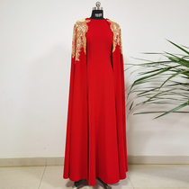 Cantata performance suit Female long dress vocal solo costume Red conductor high-end host Party Building Day dress