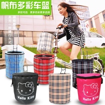 Electric Car Basket Cloth Bag Electric Bottle Car Set Object Theorist Small Hanging Basket Bike Front box Universal basket big number