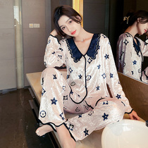 TinySylvie season heavy recommended items ~ impeccable fashion pajamas womens golden velvet set