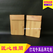 Creative office supplies desktop note box bamboo hotel pocket box storage box hotel room catering can be customized