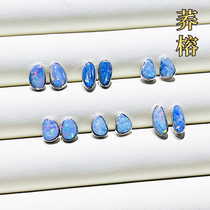 Natural Australian opal stud earrings 925 sterling silver design custom 18k gold opal pendant ring
