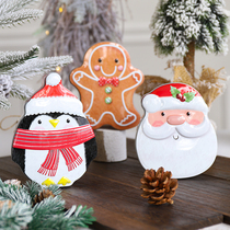 New Christmas gift box Gift box Gingerbread man cookie box Tinplate box Empty box Candy can