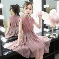 Girls dress summer children summer Foreign style 2021 New thin little girl vest skirt Princess Cotton