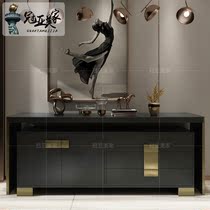Entrance cabinet Light luxury wind living room home cabinet American solid wood foyer Italian post-modern multi-functional dining side cabinet Shoe cabinet