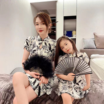 Special pro-Zika Fried Street China Wind Qipao Foreign Female Dress Superior Sense Children Summer Clothing Short Sleeve Dress Dress